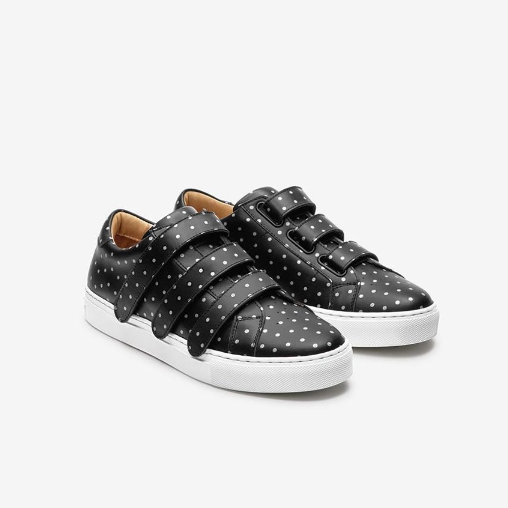 Greats Royale Low Top Black Polka Dots Velcro Sneaker 10